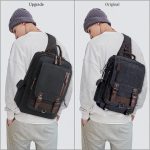 Mygreen Canvas Cross Body Messenger Bag Shoulder Sling Backpack Travel Rucksack - Image 3